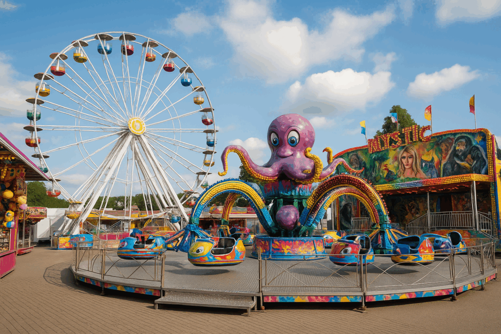Illustration de l’article « 🎡Pontarlier : la fête foraine revient en ville, les enfants s’émerveillent, les parents saignent du porte-monnaie » publiée sur L’Ouest Républicain.
