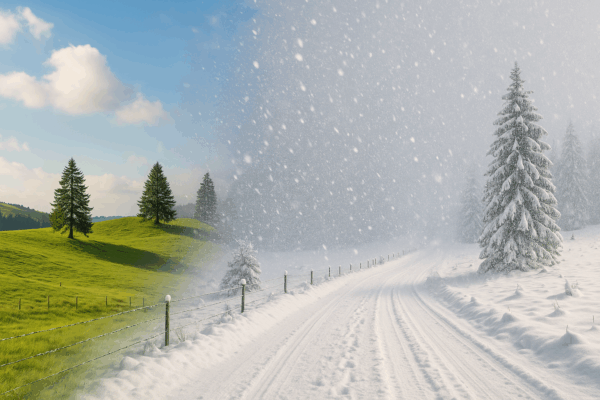 Illustration de l’article « ❄️Canicule et orage de neige dans le Haut-Doubs : la météo unique du Haut-Doubs » publiée sur L’Ouest Républicain.