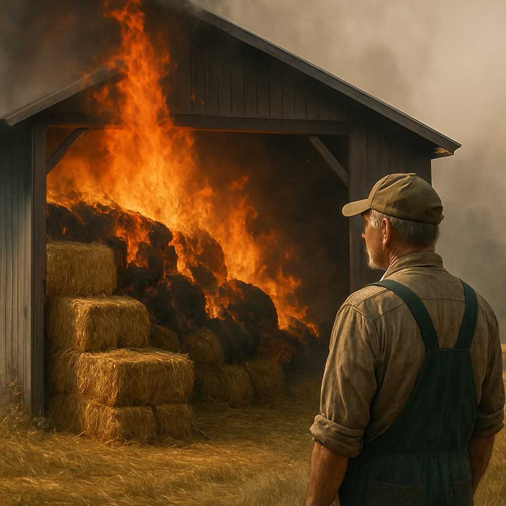 Dans le Haut-Doubs, les granges brĂ»lent et les agriculteurs encaissent. Entre chaleur extrĂȘme et solitude face au feu, un cri silencieux monte des campagnes.