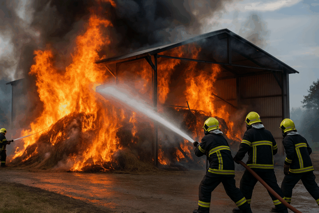 Illustration de l’article « 🔥 Granges en feu, campagnes en larmes : dans le Haut-Doubs, nos agriculteurs au front contre l’été » publiée sur L’Ouest Républicain.