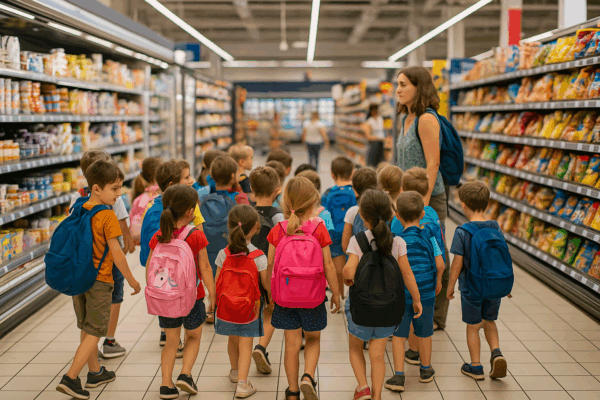 Illustration de l’article « 🧊Canicule : quand l’école fait classe au rayon frais » publiée sur L’Ouest Républicain.