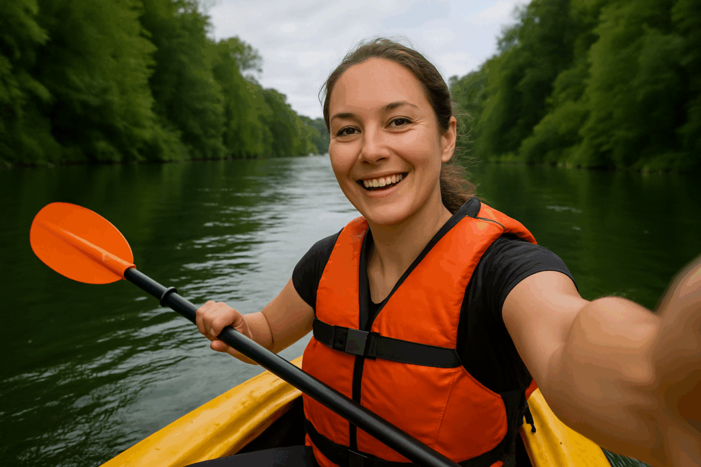 Kayak, Doubs, transport Haut-Doubs, retour Besançon, Saut du Doubs : Sandrine a descendu la rivière pour son rendez-vous. Le retour fut une autre histoire…