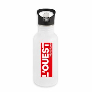 Bouteille en inox avec paille Ouest Républicain