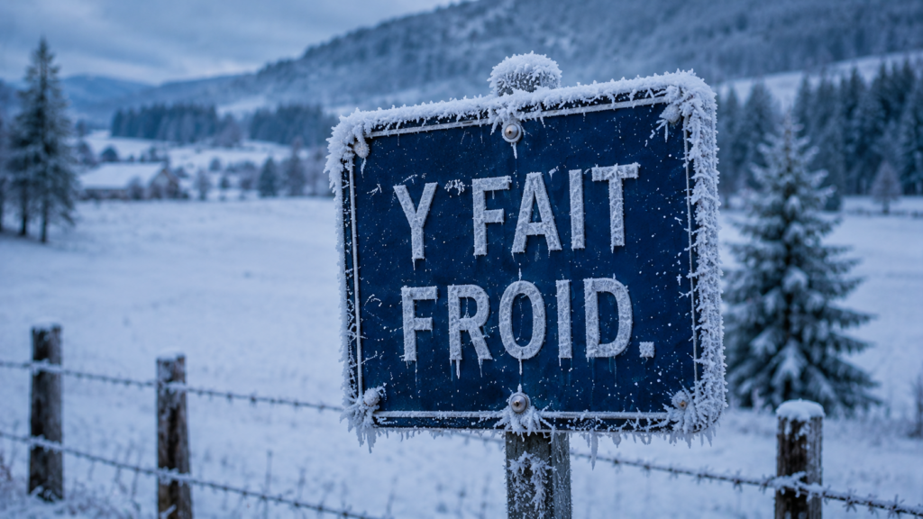 Y fait froid : bulletin météo, philosophie locale et résumé existentiel du Haut-Doubs en trois mots parfaitement suffisants.