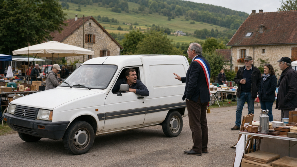 Illustration de l’article « 🚜 Tracteur, buvette et dignité républicaine : dans le Haut-Doubs, on insulte encore le maire sobrement depuis son C15 » publiée sur L’Ouest Républicain.