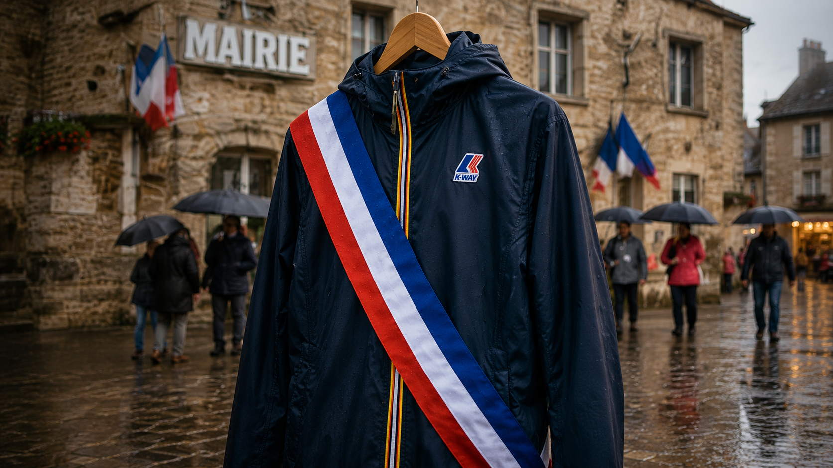 Illustration de l’article « 🧥 K-way de cérémonie » publiée sur L’Ouest Républicain.