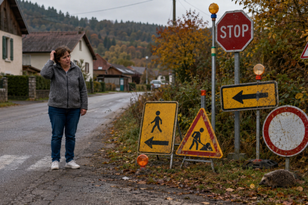 Illustration de l’article « 🚧 Panneau : dans le Haut-Doubs, une lectrice réclame enfin un mode d’emploi pour les panneaux » publiée sur L’Ouest Républicain.