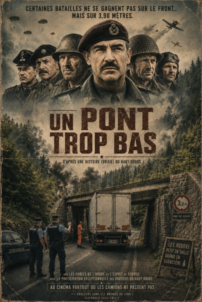 Un pont trop bas au Pont des Rosiers : Ă La Cluse-et-Mijoux, RN57 et camions rejouent Attenborough version Haut-Doubs.