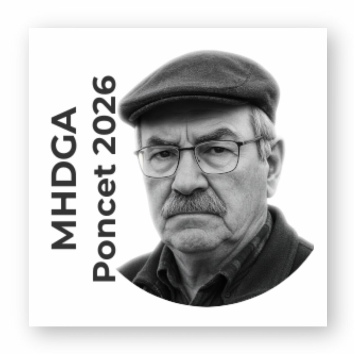 Autocollant carré Gérard Poncet 2026