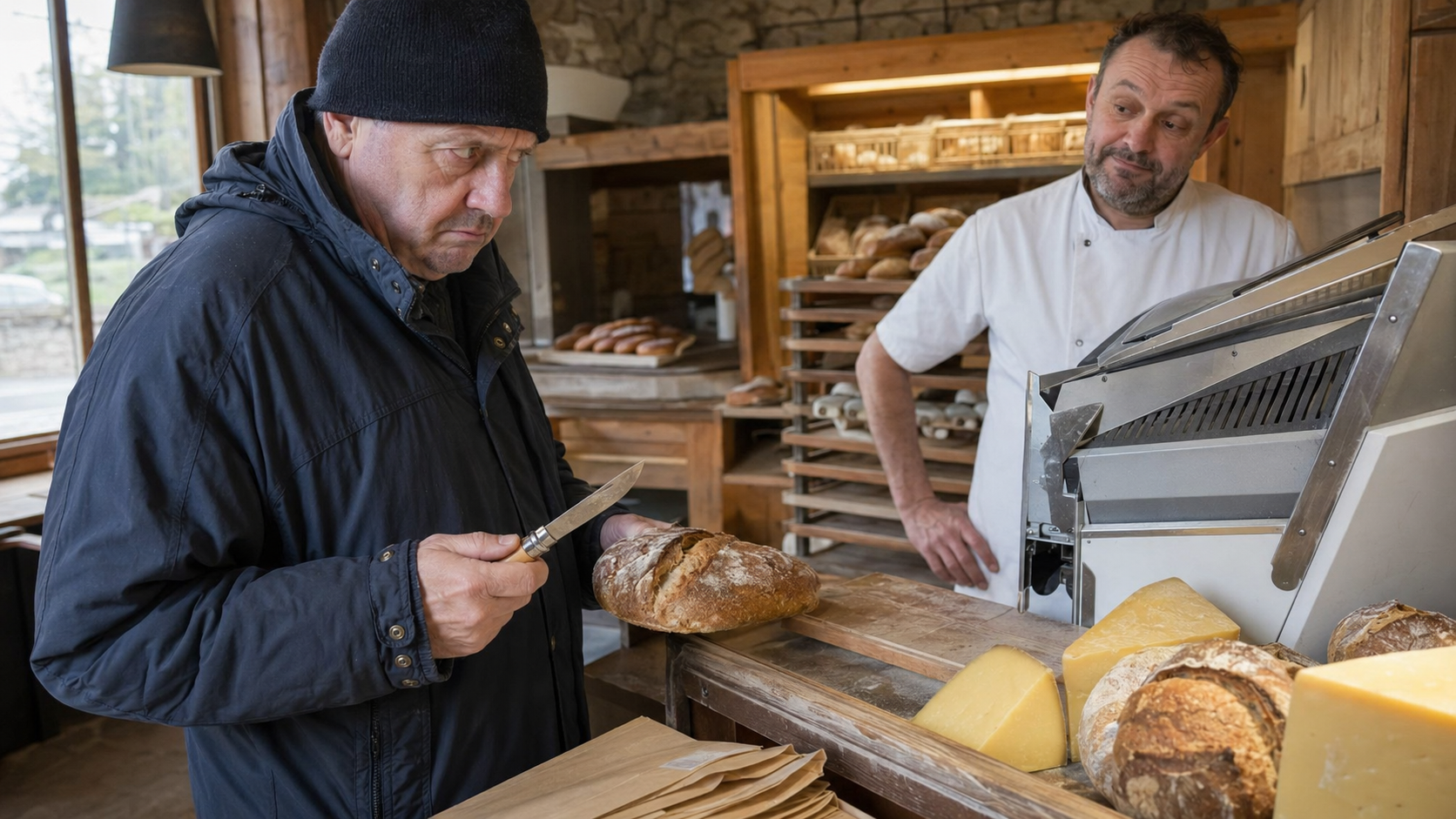 Pain tranché, Opinel, boulangerie, Haut-Doubs et Comté : l’affaire des centimes réveille le couteau local.