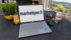 Le RN veut récupérer marinelepen.fr, oublié en 2021 et désormais proposé à 25 000 € HT après de très mystérieux « investissements ».