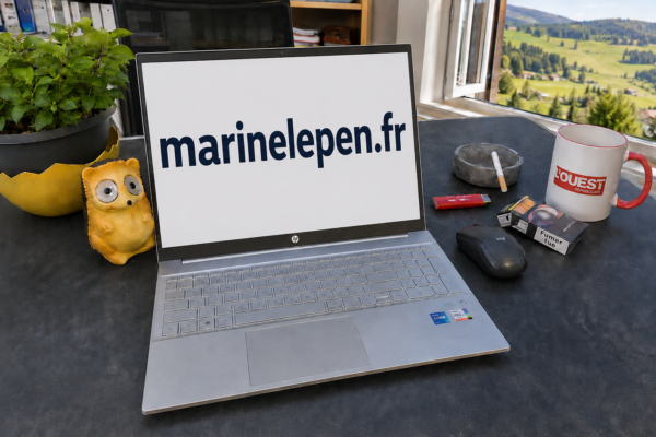 Le RN veut récupérer marinelepen.fr, oublié en 2021 et désormais proposé à 25 000 € HT après de très mystérieux « investissements ».