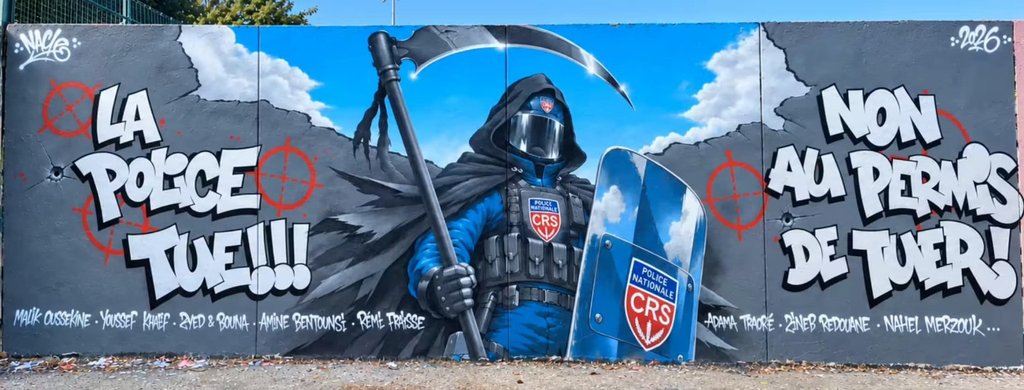 Mur d’expression libre à Besançon : après « La police tue » effacé par la Ville, Nacle revient avec « Où est Charlie ? ».