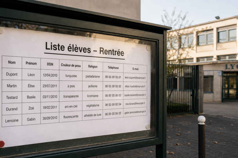 RGPD au lycée : à Épinay-sur-Seine, un parent dénonce la publication en ligne de données d’élèves. La réponse de l’établissement interroge.