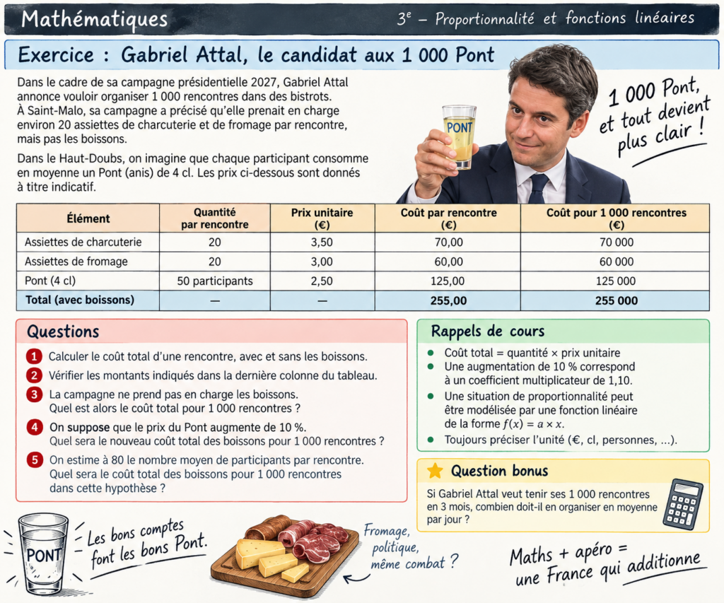 Gabriel Attal lance ses 1 000 bistrots. Dans le Haut-Doubs, la campagne présidentielle 2027 prend une autre tournure : celle des 1 000 Pont.
