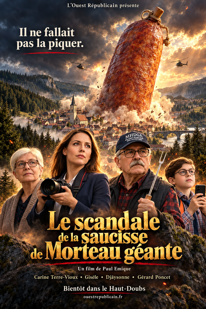 Une saucisse de Morteau gĂ©ante menace le Haut-Doubs. DĂ©couvrez lâaffiche, le synopsis et le casting du film imaginaire de LâOuest RĂ©publicain.