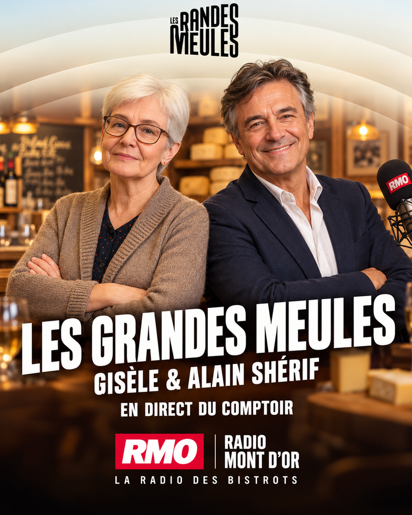 RMO, Radio Mont dâOr : Les Grandes Meules avec GisĂšle et Alain ShĂ©rif, le GĂ©gĂ©Show avec GĂ©rard Poncet et Ăric Di Morto. La radio des bistrots.