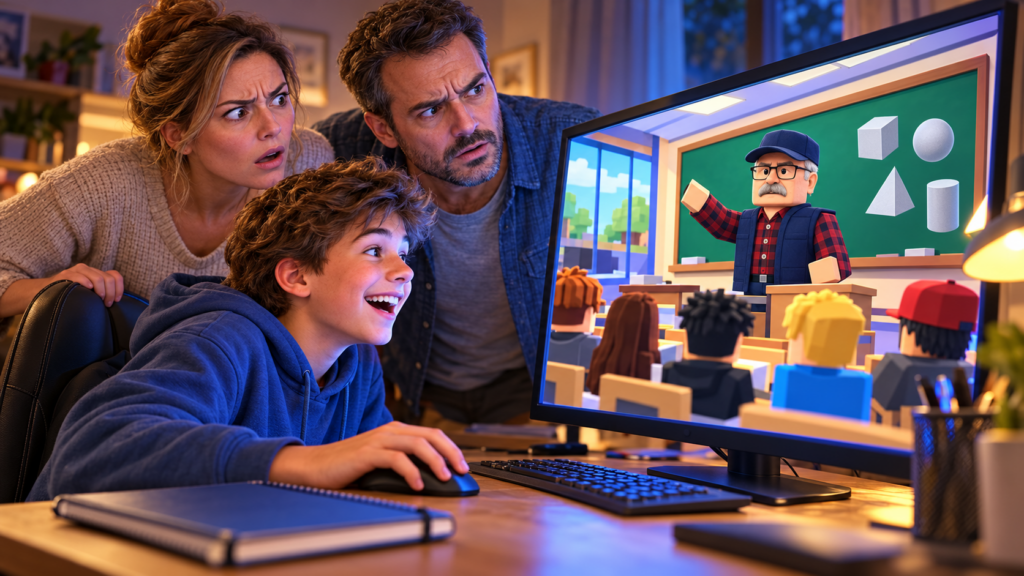 Votre enfant boude ses devoirs mais adore Roblox ? Gérard Poncet veut y transférer tous les cours. L’école gratuite, la correction en option. Niveau PISA : sto…