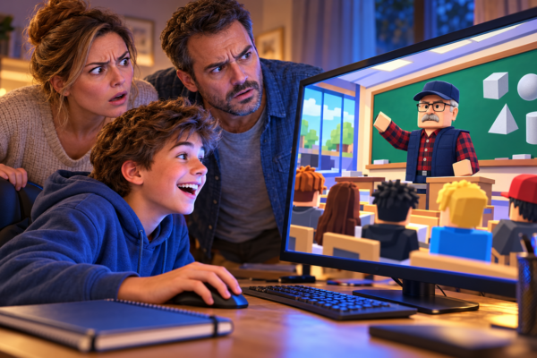 Votre enfant boude ses devoirs mais adore Roblox ? Gérard Poncet veut y transférer tous les cours. L’école gratuite, la correction en option. Niveau PISA : sto…