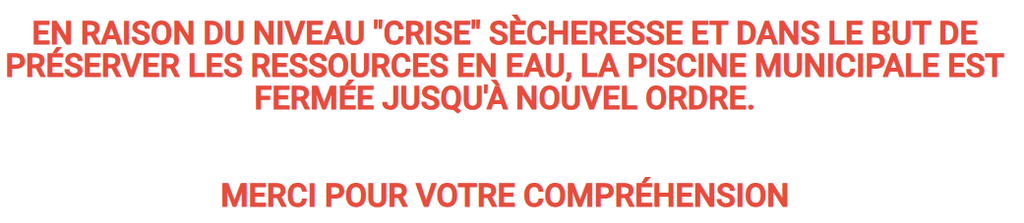 La piscine de Pontarlier Georges-Cuinet est fermée ce mercredi sur fond de crise sécheresse. Les scolaires adaptent déjà leur programme.