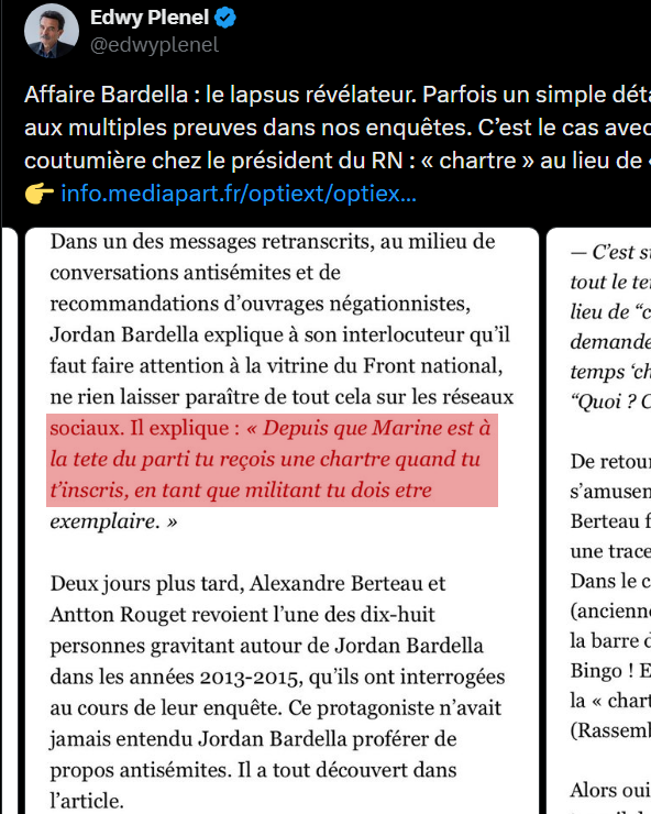 Marine Le Pen assure avoir « totalement confiance » en Bardella. En football, c’est rarement bon signe. Et après quinze ans de dédiabolisation ?